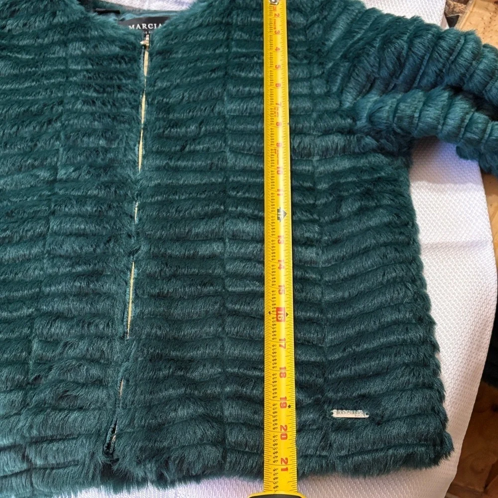 Marciano Teal Textured Teddy Jacket
